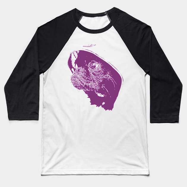 Purple dog face chihuahua Baseball T-Shirt by Ginstore